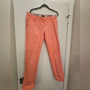 Tommy Hilfiger Women's Straight Leg Chinos. Coral. Size 6.